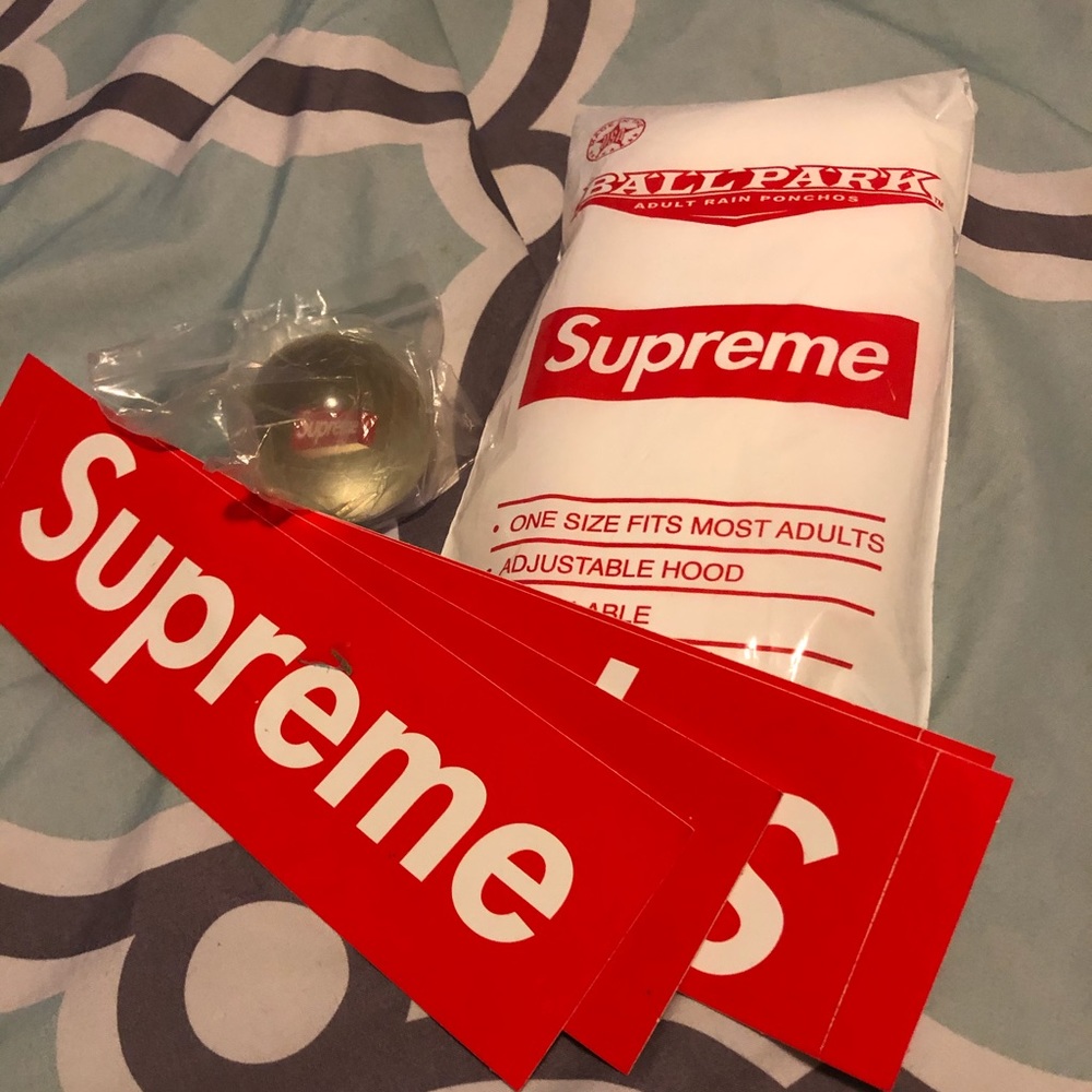 Supreme poncho and supreme ball